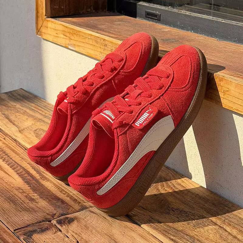 New PUMA Palermo Red Suede Sne - Puma Shoes Suede Classic 评论和价格