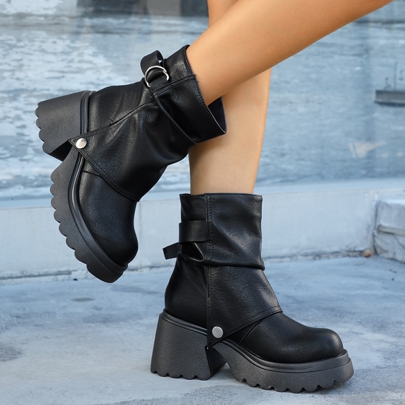 Y2K Streetwear Women Ankle Boo - Street Fashion Y2K 评论和价格